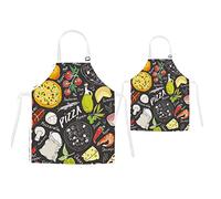 Grembiuli per genitori e figli con tasche - grembiuli accompagnamento affascinanti bambini e adulti, grembiuli genitori e figli con bottoni collo regolabili cuochi artisti cuocere e cucinare, cibo