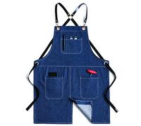 Grembiuli per uomo, Grembiule da lavoro in tela cerata XL nero e blu(Blue)