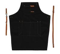 grembiuli senza maniche alla moda petjoyful regolano la antiolio impermeabile per cucinare il ristorante (Nera)