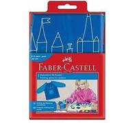 Faber-Castell 201203 - Grembiule da pittura per bambini, misura 110 cm, blu, grembiule da pittura per proteggere gli indumenti