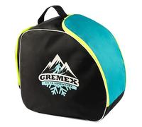 GREMEX borsa per scarponi da sci con casco - borsa impermeabile con scomparto per casco - borsa per scarponi da sci e casco - zaino con scomparto per casco e cuciture in titanio