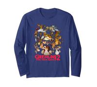 Gremlins 2 Goon Crew Maglia a Manica, Unisex per Adulti, Navy, S