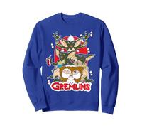 Gremlins Popcorn Felpa, Unisex per Adulti, Blu Reale, S