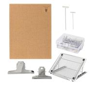 Grendly 12 x 16 tavole macramè, tavola macramè e supporto in metallo regolabile con a T e graffette, accessori per intrecciare e fai da te