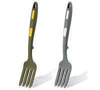 Grendly 2 pezzi forchette flessibili in silicone forchetta da in silicone resistente al multifunzionale miscelazione forcella per cucinare