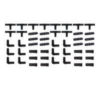 Grendly Kit di raccordi per per tubi gocciolanti -12 T, 12 accoppiamenti, 12 estremità, 12 gomiti, 16 mm compatibile con spruzzatore a goccia
