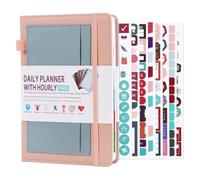 Grendly Planer 2024-2025 con pratici , agenda giornaliera e settimanale, copertina in pelle con scomparti per carte di credito e scomparto per carta