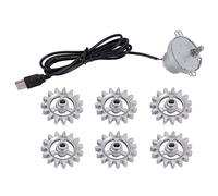 Grendly Rotazione automatica Spiedino Grill Strumenti Metallo BBQ Telaio Rotante Ingranaggio Con USB Motore DIY Automatico Rotazione Telaio Utensili Set