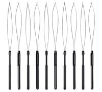 Grendly Set di 10 attrezzi per capelli e perline di colore nero, per arricciatura dei capelli o a molla