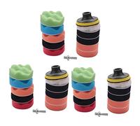 Grendly Set di 33 tamponi per lucidatura a onde da 7,6 cm per lucidatrice per auto