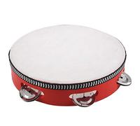 Grendly Tamburello musicale da 20,3 cm, rotondo a percussione, KTV , rosso