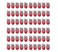 GREOHNMPAW 60 Pezzi di Ciondoli Un Cuore Sfusi Ciondoli Anatomici nel Lega Smaltata Metallo Antico Gotico 3D Cuori di Organo Ciondoli di Halloween