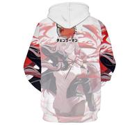 GREOPE Chainsaw-Man Anime Felpa con cappuccio con motivi alla moda, pullover taglie forti, a maniche lunghe, abbigliamento sportivo casual B, 01, S
