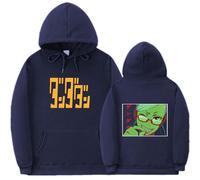 GREOPE Felpa con Cappuccio da Uomo Dan-da-Dan Anime, Felpa alla Moda Harajuku da Donna, Felpa Unisex, Abbigliamento a Maniche Lunghe D-Navy||XX_l