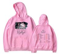 GREOPE Felpe ADO-Hi-ba-na da Uomo, Felpe con Fumetti a Maniche Lunghe, Maglie in Stile Fumetto per Giochi di Ruolo, Abbigliamento Casual da Strada-Pink||3X_l