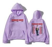 GREOPE Maglietta Damiano Singer David Cosplay Costume Girocollo Maniche Corte Felpa Top per Donna e Uomo A-Purple||s