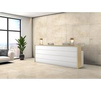 Gres24 Prestige Piastrelle in Gres Porcellanato, Effetto Marmo, Crema Perlato, 60x120cm, Lucido, Superficie Liscia, Spessore 9mm, 2 Lastre, 1,44m²
