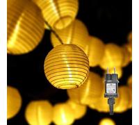 Gresonic 20 luci LED Lampione/Lanterne decorativa per giardino, Natale, Party, Matrimonio, all'interno e all'esterno con la spina classico bianco caldo