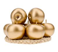 Gresorth 6 PCS Artificiale Oro Apple Falso Apples Frutta Casa Partito Natale Decorazione
