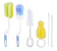 Gresunny 6C pezzi Spazzola per bottiglie bambino spazzola per biberon con testa rotante set di pulizia per bottiglie kit di pulizia per bottiglie spazzola di pulizia per biberon tazze cannucce