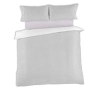 Greta. Conjunto de funda nórdica y funda(s) de almohada de percal color perla. Cama de 150 (2 alm) cm. 3 piezas