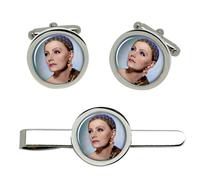 Greta Garbo Gemelli E Fermacravatta Set