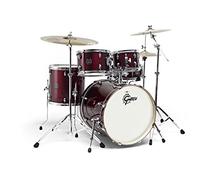 'Gretsch Energy Percussioni (7 strati pioppo Kessel, Chrome Hardware, include 5 accessori hardware pacchetto, Sgabello, doppio supporto tom & Paiste 101 piatti (13 HH, 16 C, 20 R), Gretsch Felle by