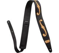 Gretsch F-Holes Leather Strap Black and Tan 3" - Tracolla per chitarra