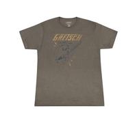 Gretsch® »LIGHTNING BOLT« T-Shirt per musicisti - 100% Cotone - Taglia: M - Colore: Marrone
