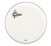 Gretsch Pelle per batteria - Pelle Risonanza Grancassa - Ambassador - bianco rivestito - white coated - 24'' - Logo spostato a sinistra - GRDHCW24O