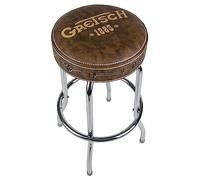 Gretsch Sgabello "1883", Ideale per i giocatori e fan di Chitarra, con Logo Gretsch Giallo Opaco, Imbottito in Schiuma, 30", Marrone