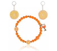 GRETY Set Regalo Aperol per Donna, Braccialetto Aperol e 2 Portachiavi, Decorazione Aperol per Fidanzate e Fan, Ideale per Compleanni e Feste