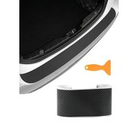 GRETY Striscia Pedale Paraurti Posteriore, Protettore Paraurti Posteriore 3D Carbonio Fibra, Universale Antigraffio Striscia Sulla Soglia Del Paraurti Posteriore, Per Auto Pickup Camion SUV(Nero)