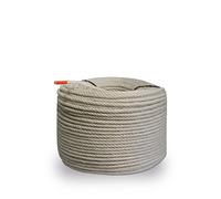 Grevinga Natura Corda di Canapa Ø 32 mm - 4-litzig - Chiaro Naturale - Duro Montato - con Cuore, Natur Hell