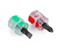 Grevosea 2 pezzi cacciavite corto macchina da cucire cacciavite Mini Stubby cacciavite testa piatta cacciavite testa croce per macchine da cucire o luoghi stretti fai da te riparazione