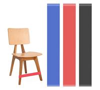 Grevosea 3 Fasce Elastiche per Sedia in Gomma Blu, Nero e Rosso - per Sedie in Classe, Esercizi per Bambini Adhd Fidgety Feet