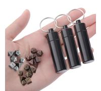 Grevosea DND - Set di 21 mini dadi in metallo con portachiavi EDC, portatili, accessori perfetti per giochi di ruolo, strumenti e regali per giocatori di D&D, giocatori TTRPG o Dungeon Master