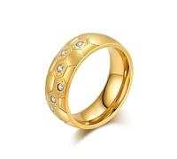 Grewod Anello Uomo e Donna Acciaio Inossidabile Taglia 14-30, Souvenir della Coppa del Mondo per Gli Appassionati di Calcio, 8mm, Gioielli