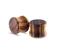 Grewod Dilatatori Lobo 6MM Legno Tunnel Uomo Donna Dilatatore Orecchio Gioielli Piercing, 1 Paio