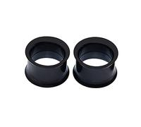 Grewod Piercing Orecchio Uomo 5MM Dilatatori Lobo Cerchio Nero Tunnel Donna Dilatatore Acciaio Inossidabile, 2 Pezzi