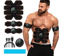 Grexemin Attrezzo per allenamento stimolatore ABS, macchina per addominali, ricaricabile tramite USB, per addome/braccio/gamba, attrezzatura per l'allenamento della forza per uomini e donne