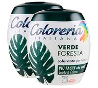 GREY 2x Coloreria Italiana Colorante per Tessuti per Lavatrice Colore Verde Foresta Ravviva o Cambia il Colore dei Capi - 2 Confezioni Monodose