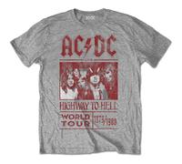 Grey AC/DC Highway To Hell World Tour autorizzato Uomo maglietta