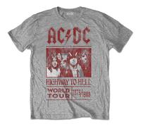 Grey AC/DC Highway To Hell World Tour autorizzato Uomo maglietta