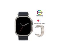 (Grey Alpine loop) Orologio intelligente da uomo con schermo HD da 2,12 pollici, bussola, gioco, stress,