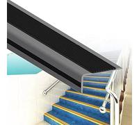 Grey~black,157.48in,Protezione Del Bordo Della Scala, Proteggi Bordo Scala Autoadesivo, Bordi Per Scale, Rivestimento Del Bordo Della Scala, Scale Per Interni Da Esterno Antiscivolo