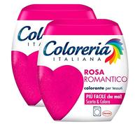 Grey Coloreria Italiana Colorante per Tessuti per Lavatrice Colore Rosa Romantico Ravviva o Cambia il Colore dei Capi - 2 Confezioni Monodose