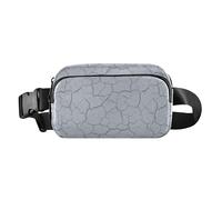 Grey Crack - Marsupio a tracolla per uomo e donna, multiuso, antifurto, con cinghia regolabile, per viaggi, palestra, lavoro, Grigio Crack, Taglia unica