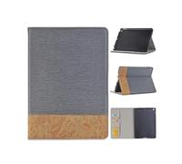 (Grey) Cross Texture Splicing PU Leather Wallet Tablet Protective Case for iPad 10.2 (2021)/(2020)/(2019)