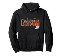Grey Distressed Fly Lamang Air Helicopter Gamer Warfare Zone Felpa con Cappuccio
